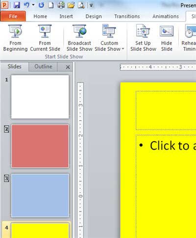 How Slide Thumbnails Look After Slides Are Hidden