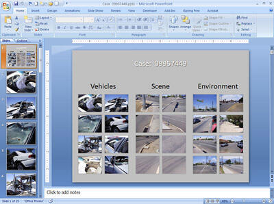 Thumbnails lead to slides with larger images Thumbnails lead to slides with larger images