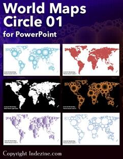 World Maps in Circles - 01