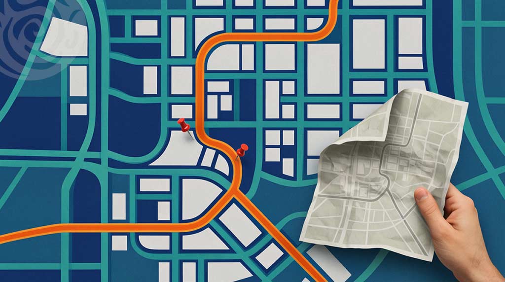 Stylized city map