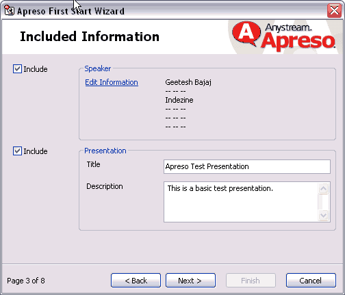 Included Information