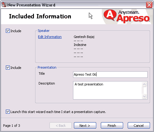 Included Information