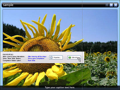 Articulate Engage Interactivity slide in PowerPoint