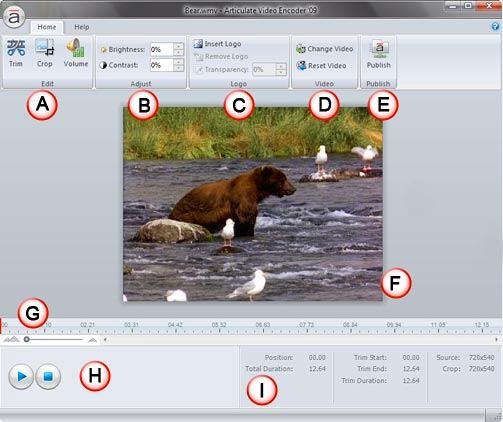 Articulate Video Encoder '09 interface