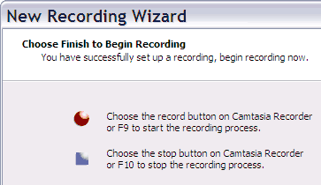 New Recording Wizard New Recording Wizard