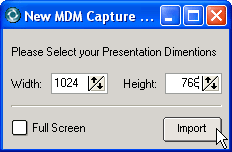 Set your import dimensions