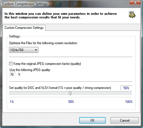 Custom Compression Settings