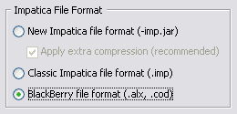 Support for BlackBerry in Impatica