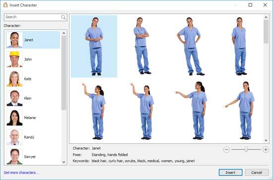 Insert Character window
