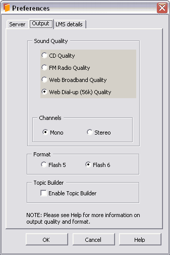 Preferences in iCreate