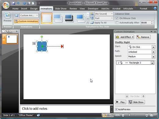 Motion Path applied Motion Path applied