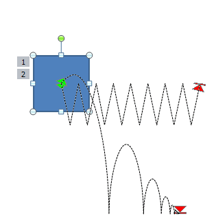 Multiple motion paths applied Multiple motion paths applied