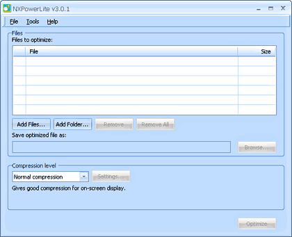 NXPowerLite Interface