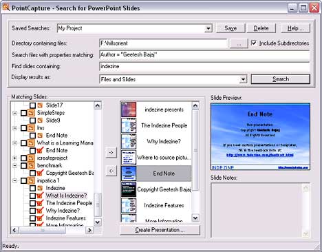 Search for PowerPoint slides