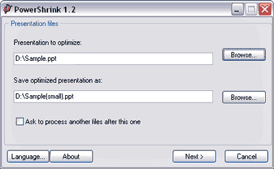 Using PowerShrink Using PowerShrink