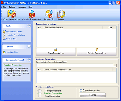 PPTminimizer interface