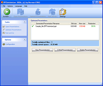 Optimized presentation(s)