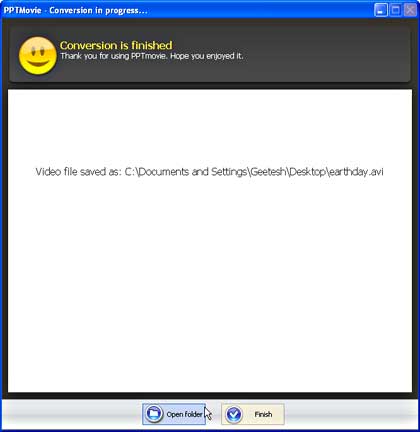 Conversion finished Conversion finished
