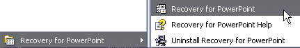 Recovery for PowerPoint program group