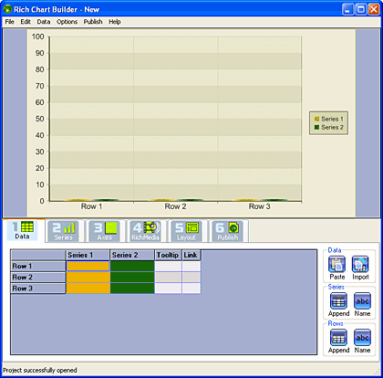 Rich Chart Builder Interface