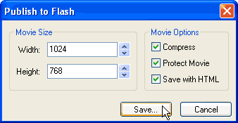 Publish to Flash