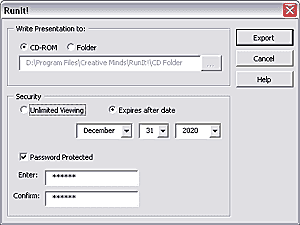 RunIt program options RunIt program options