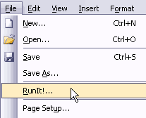 RunIt menu option in PowerPoint RunIt menu option in PowerPoint
