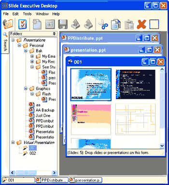 Slide Executive Desktop interface