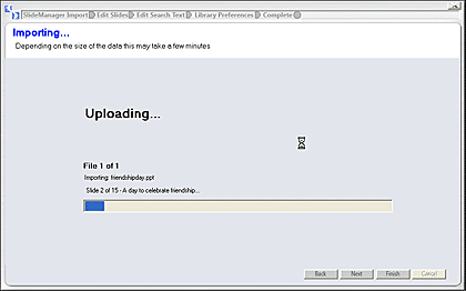 Uploading presentation