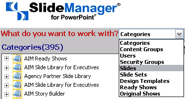 Choose an option to work with