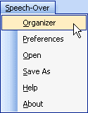 Speech-Over menu within PowerPoint