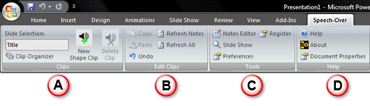 Speech-Over Professional 4 tab Options