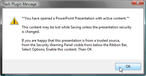 Flash Plugin Message
