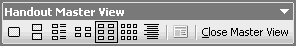 Handout Master View Toolbar