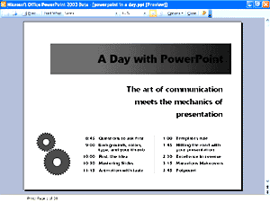 Print Preview is handy for warning you of impending disaster Print Preview is handy for warning you of impending disaster