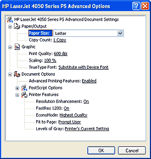 You can reach the property sheet for any printer from within the Print dialog box You can reach the property sheet for any printer from within the Print dialog box