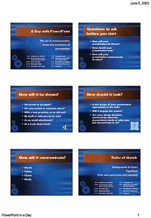 This handout page has six slides This handout page has six slides