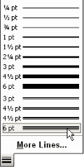 Line Style flyout