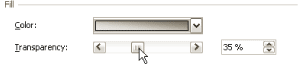 Creating AutoShape ghosts with the Transparency slider