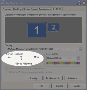 Setting up your display properties Setting up your display properties