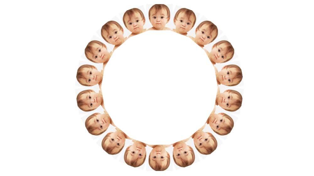 Spirograph with baby pictures