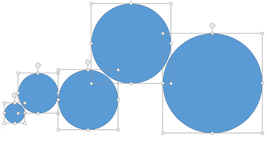 Select all the circle shapes