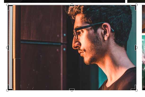 Resize with side handles for the rectangle shape