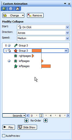 Set Speed and duration of the animation within Custom Animation dialog box