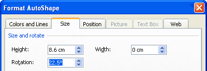 Rotation value changed