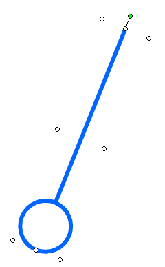 Pendulum swinging towards the left