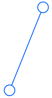 Two pendulams joined to form a single line