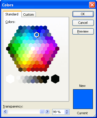 Transparency changed to 99%