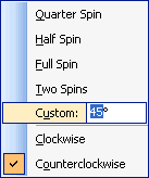 Amount dropdown list
