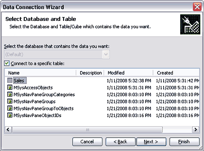 Data Connection Wizard